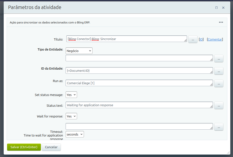 Configuração completa